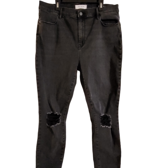 Pacsun 32L High Rise Ankle Jegging Black Distressed EUC - Picture 2 of 7